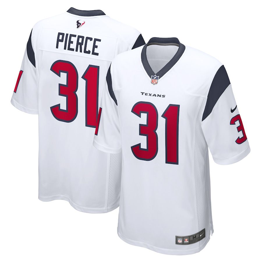 Men Houston Texans 31 Dameon Pierce Nike White Game Player NFL Jersey